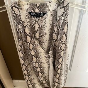 Women’s SINGLE Snakeskin Sleeveless Blouse. Worn Once- Like New.